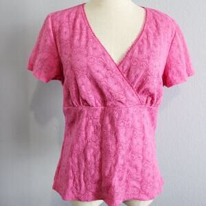 Believe in Yourself V-Neck Short Sleeve Blouse Size L